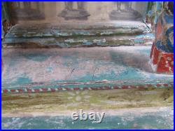 Antique Mexican Wood Nicho/shrine With 3 Wise Men Religious Artifact Antique Mexican Wood Nicho/shrine With 3 Wise Men Religious Artifact