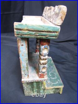Antique Mexican Wood Nicho/shrine With 3 Wise Men Religious Artifact Antique Mexican Wood Nicho/shrine With 3 Wise Men Religious Artifact