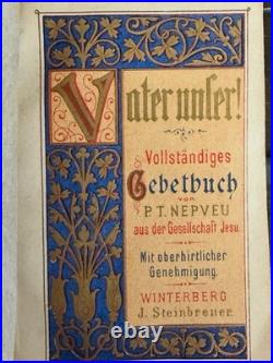 Antique Mini German Prayer Book Celluloid Religious Ephemera