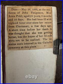 Antique Mini German Prayer Book Celluloid Religious Ephemera