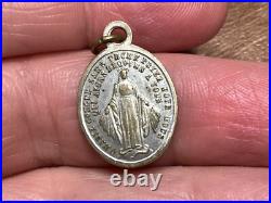 Antique Miraculous Medal 1844 Robe of Jesus Christ Religious Virgin