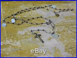 Antique Nuns Habit Rosary WithAntique Medals Crucifix Religious Catholic Rosary