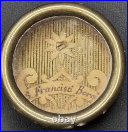 Antique Official Sealed Catholic Religious Relic of Saint Francis Of Borgia