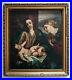 Antique-Oil-Painting-Holy-Family-Mary-and-Jesus-with-Angel-Religious-Art-Signed-01-sd