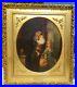 Antique-Oil-Painting-Religious-Rosary-Latin-French-Inscription-STUNNING-FRAME-01-be