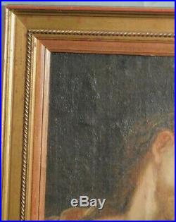 Antique Old Master Oil Painting ECCE HOMO Semi Nude male Christ Suffering 1700s