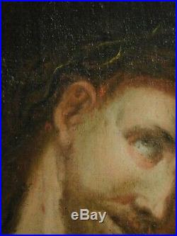 Antique Old Master Oil Painting ECCE HOMO Semi Nude male Christ Suffering 1700s