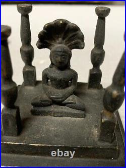 Antique Old Religious Brass Jainism Lord Mahavir Jain Shrine Miniature Figurine