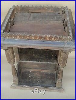 Antique Original Wooden Religious Fine Jali Work Holy Temple Shrine Bajot NH6440