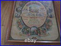 Antique Our Father's Prayer & Ten Commandments framed Print 1880's Religious 21