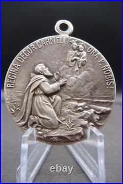 Antique Our Lady of Mount Carmel & St. Joseph Domus Suae Catholic Medal