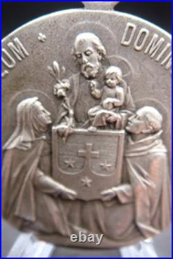 Antique Our Lady of Mount Carmel & St. Joseph Domus Suae Catholic Medal