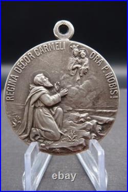 Antique Our Lady of Mount Carmel & St. Joseph Domus Suae Catholic Medal