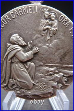 Antique Our Lady of Mount Carmel & St. Joseph Domus Suae Catholic Medal