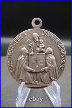 Antique Our Lady of Mount Carmel & St. Joseph Domus Suae Catholic Medal