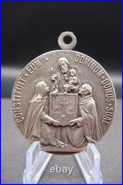 Antique Our Lady of Mount Carmel & St. Joseph Domus Suae Catholic Medal