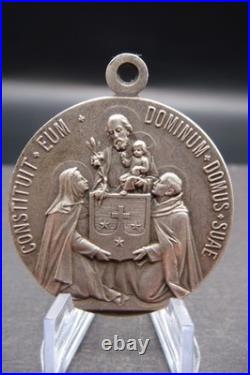 Antique Our Lady of Mount Carmel & St. Joseph Domus Suae Catholic Medal