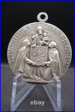 Antique Our Lady of Mount Carmel & St. Joseph Domus Suae Catholic Medal