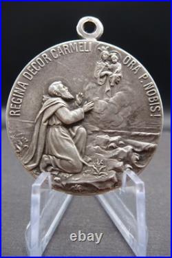 Antique Our Lady of Mount Carmel & St. Joseph Domus Suae Catholic Medal