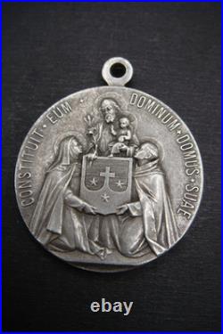 Antique Our Lady of Mount Carmel & St. Joseph Domus Suae Catholic Medal