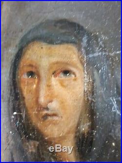 Antique Painting Christ Carried to the Tomb Oil On Canvas Original Old Vintage