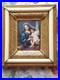 Antique-Painting-Religious-MADONNA-Child-Ornate-Filigree-Frame-Italy-01-ocg