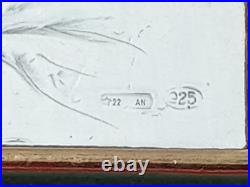 Antique Pair of Christian Religious Sterling Silver Easel Icon's Mary & Jesus