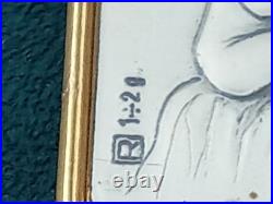 Antique Pair of Christian Religious Sterling Silver Easel Icon's Mary & Jesus