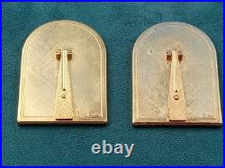 Antique Pair of Christian Religious Sterling Silver Easel Icon's Mary & Jesus