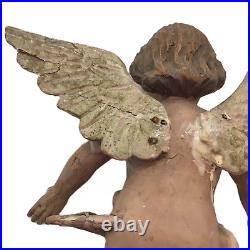 Antique Philippine Cherub Angel Figurine Mountain Church Relic Religious Decor