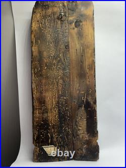 Antique Plaster & Wood Carving of Jesus withScroll Religious Relic of Spain 22