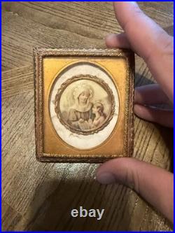 Antique Porcelain Madonna & Child Plaque in Case Religious Icon 1880s Rare KPM Antique Porcelain Madonna & Child Plaque in Case Religious Icon 1880s Rare KPM
