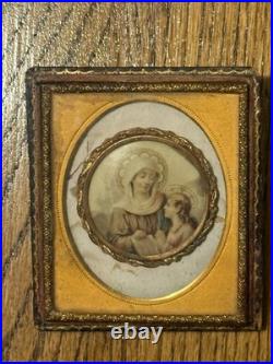 Antique Porcelain Madonna & Child Plaque in Case Religious Icon 1880s Rare KPM Antique Porcelain Madonna & Child Plaque in Case Religious Icon 1880s Rare KPM