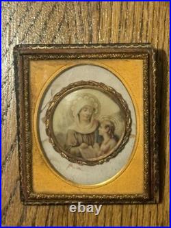 Antique Porcelain Madonna & Child Plaque in Case Religious Icon 1880s Rare KPM Antique Porcelain Madonna & Child Plaque in Case Religious Icon 1880s Rare KPM
