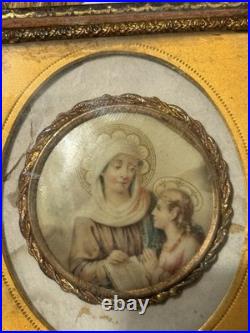 Antique Porcelain Madonna & Child Plaque in Case Religious Icon 1880s Rare KPM Antique Porcelain Madonna & Child Plaque in Case Religious Icon 1880s Rare KPM