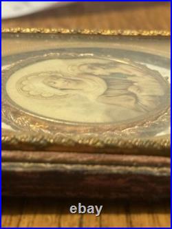 Antique Porcelain Madonna & Child Plaque in Case Religious Icon 1880s Rare KPM Antique Porcelain Madonna & Child Plaque in Case Religious Icon 1880s Rare KPM
