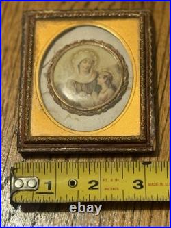 Antique Porcelain Madonna & Child Plaque in Case Religious Icon 1880s Rare KPM Antique Porcelain Madonna & Child Plaque in Case Religious Icon 1880s Rare KPM