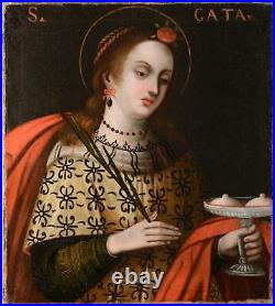 Antique Portrait of Saint Agatha