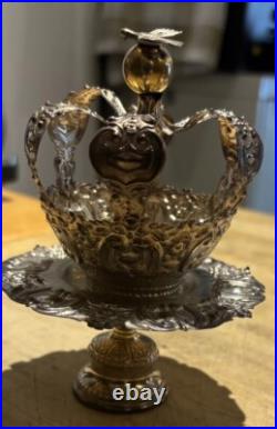 Antique Portuguese Holy Spirit Santo Religious Ghost Dove Crown Couronne