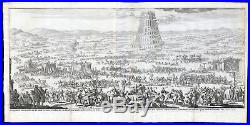 Antique Print-TOWER OF BABEL-BABYLON-SCATTER THE PEOPLE-Luyken-Goeree-1690
