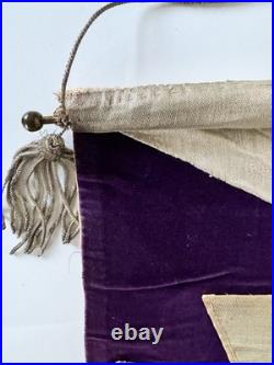 Antique Procession Banner Religious / In his Name