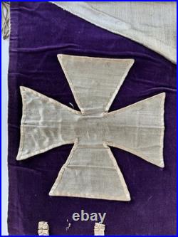 Antique Procession Banner Religious / In his Name