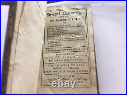 Antique Rare Book Religious 1600s Church England Sermons Tillotson Archbishop