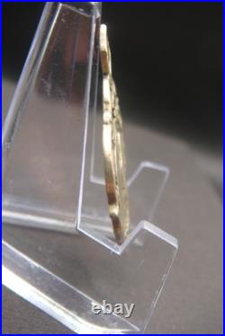 Antique Rare Brass Medal of Our Lady of Lourdes French Catholic Devotional