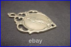 Antique Rare Brass Medal of Our Lady of Lourdes French Catholic Devotional