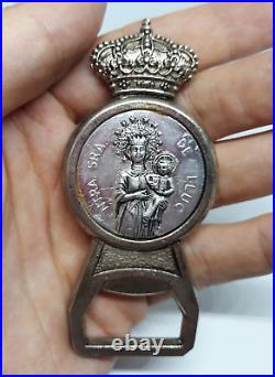 Antique Rare Religious Medal Opener Ntra. Sra. De Lucc Old Spanish Collectible