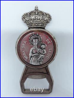 Antique Rare Religious Medal Opener Ntra. Sra. De Lucc Old Spanish Collectible