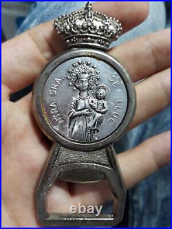 Antique Rare Religious Medal Opener Ntra. Sra. De Lucc Old Spanish Collectible