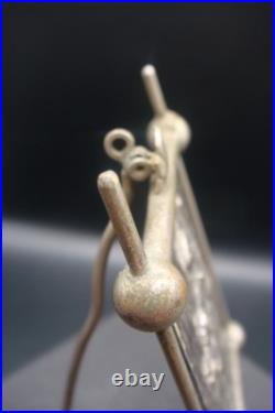 Antique Rare Silverplate Guardian Angel Religious Small Plaque Icon Ex 23 by SJ