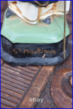 Antique Rare statue of Saint MArtin de porres Religious chalk